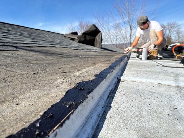 Worker on roof